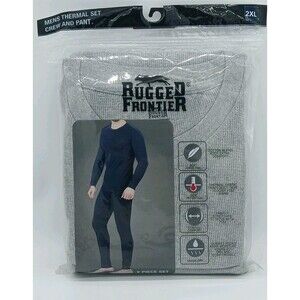 Rugged Frontier Thermal Underwear Set Long Johns Top Bottom Cold Winter Gray 2XL